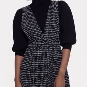 Zara Tweed Overall‎ Dress